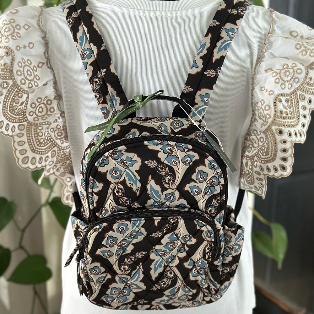 Vera Bradley Small Banbury Backpack Calyx + Quill Black Exact Travel Bag Quilted